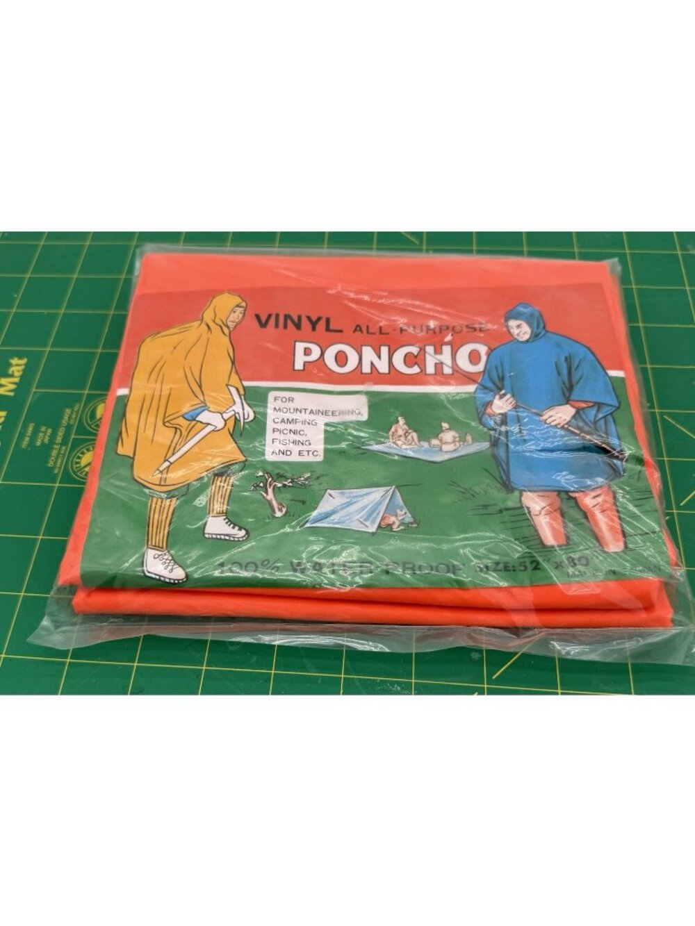 Vintage Spacecraft Vinyl 52”X 80" All-Purpose Large Poncho NOS!